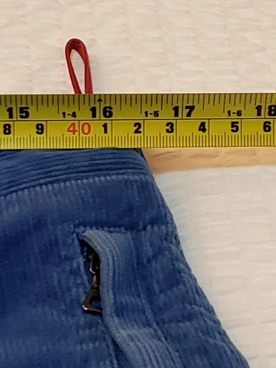 PRADA Men's Straight Leg Corduroy Ankle Zip Pants (52|33x29) Blue - Picture 3 of 8